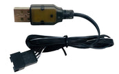 USB cable with a black connector on a white background