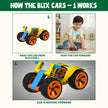 4-in-1 Car Building Blocks — 48-Piece Blix Vehicle Construction Set Cars 1