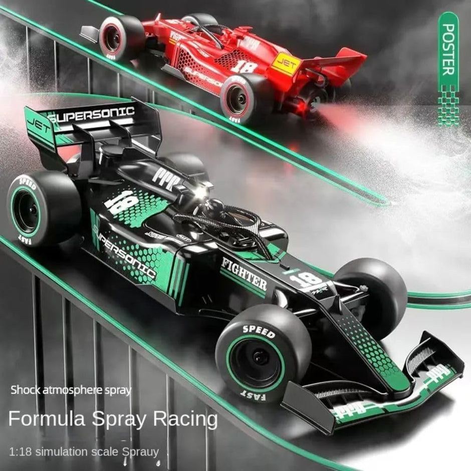 Remote Control Racing Car — Formula Style with Mist Spray Effect