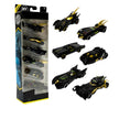 Toy car set with Batmobile design in packaging on a white background