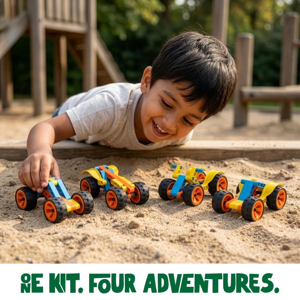 4-in-1 Car Building Blocks — 48-Piece Blix Vehicle Construction Set Cars 1