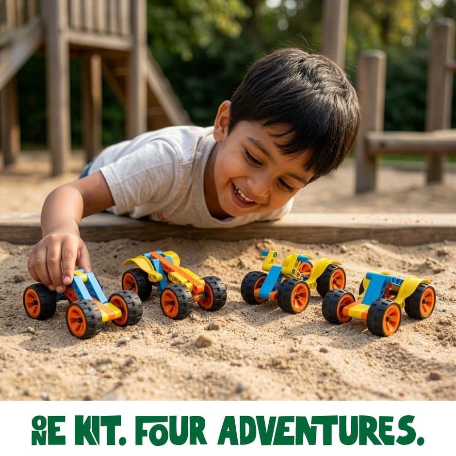 4-in-1 Car Building Blocks — 48-Piece Blix Vehicle Construction Set Cars 1