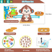 Monkey balance math game STEM set with 19 monkey figures, 10 number pieces, weighing pans, double-sided cards and pen for early math learning
