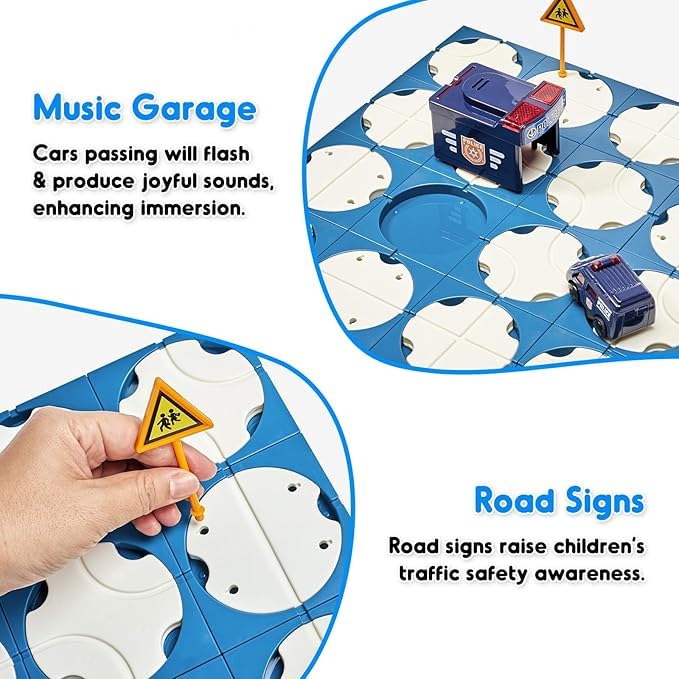 DIY Maze Track Puzzle — Build the Police Car Route Game