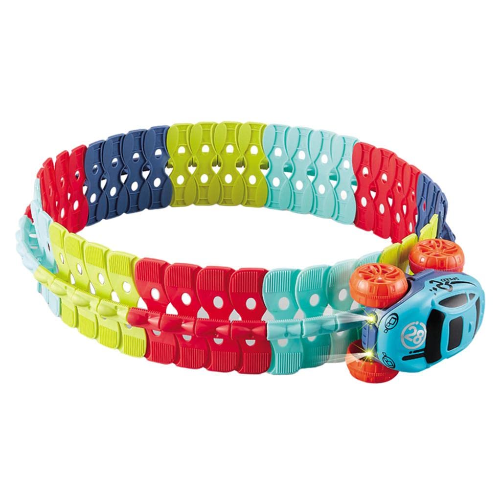 Flexible Race Track Set — 140-Piece DIY Bendable Car Track