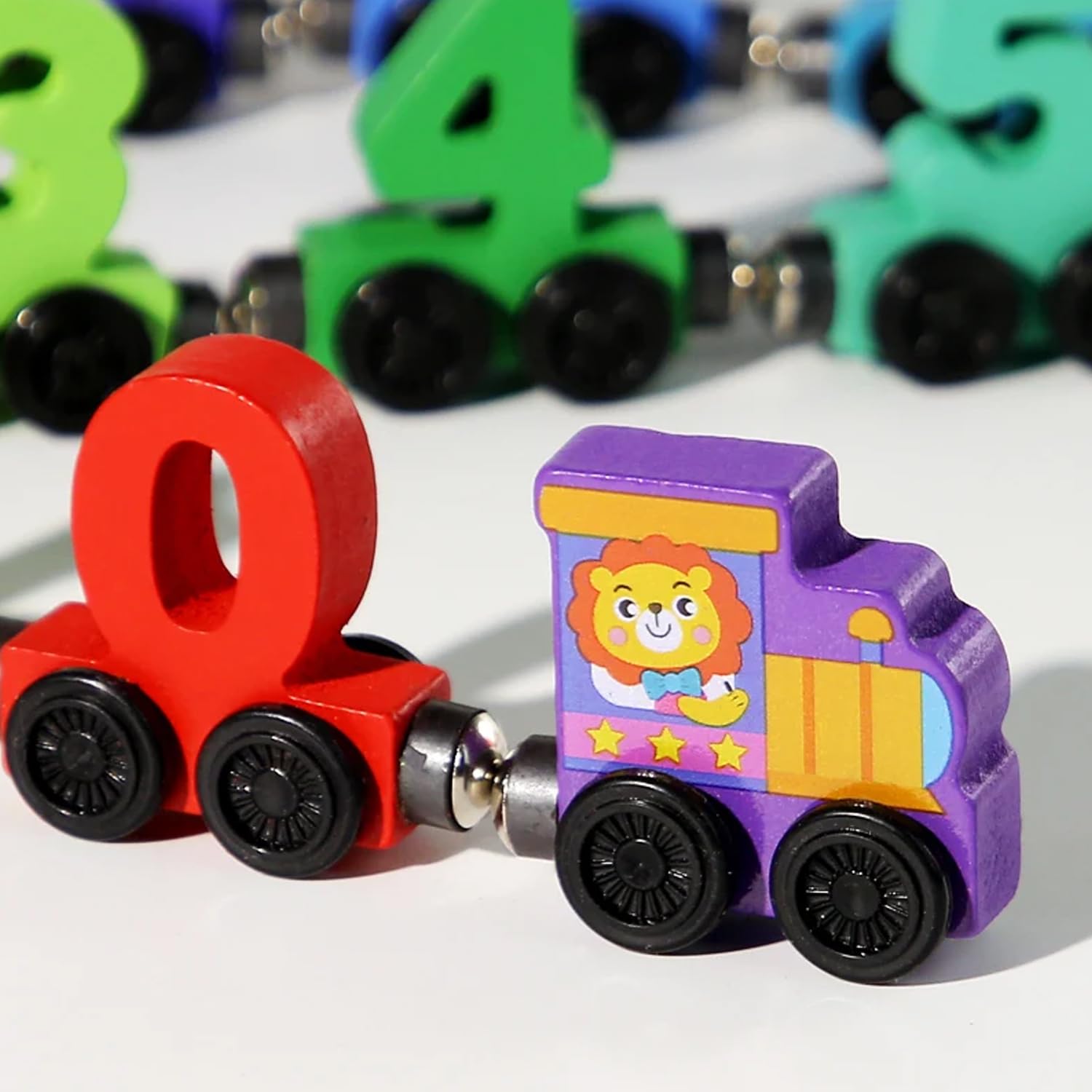 Wooden Magnetic Number Train — Counting & Number Learning Set