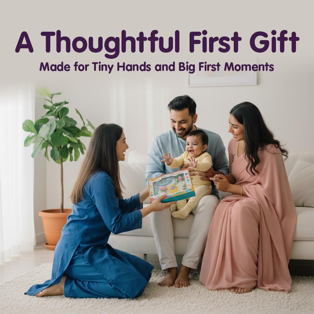 Premium Baby Rattle Gift Set — Pack of 6 Newborn Toys
