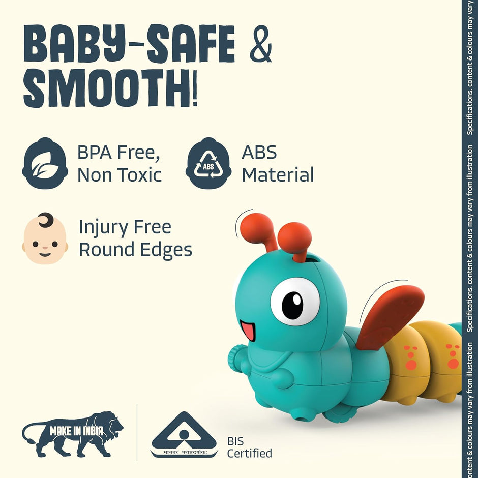 Wind-Up Caterpillar Toys — Crawling Wiggle Wings