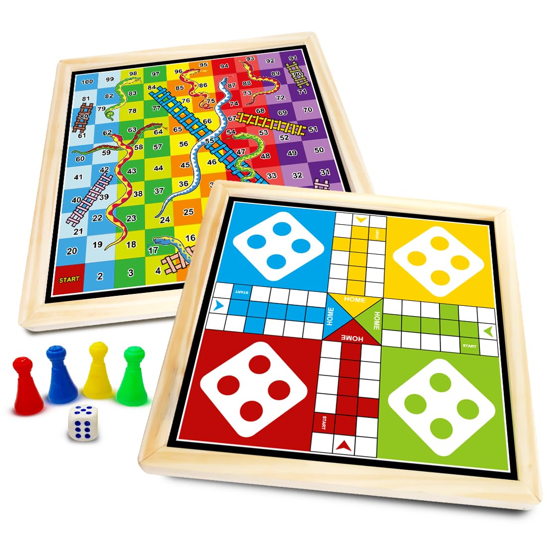 2-in-1 Magnetic Ludo & Snakes and Ladders — Jumbo Board Game