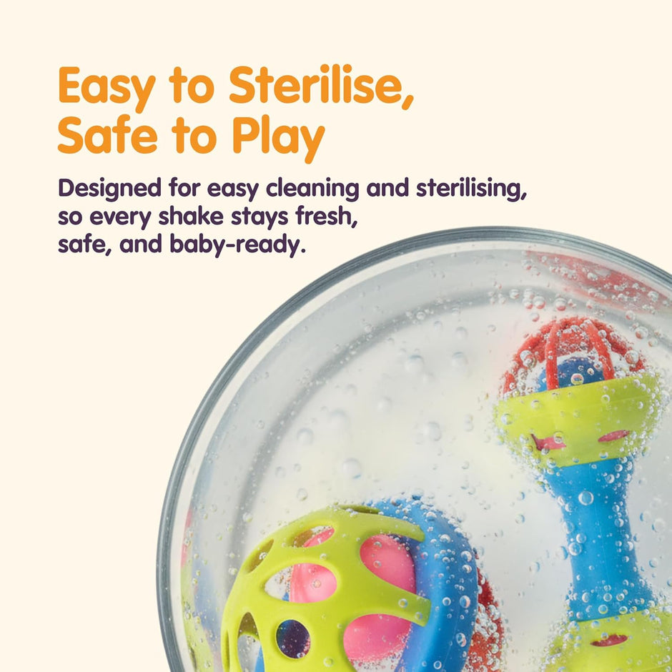 Baby Rattle & Teether Set — Pack of 2 Sensory Toys