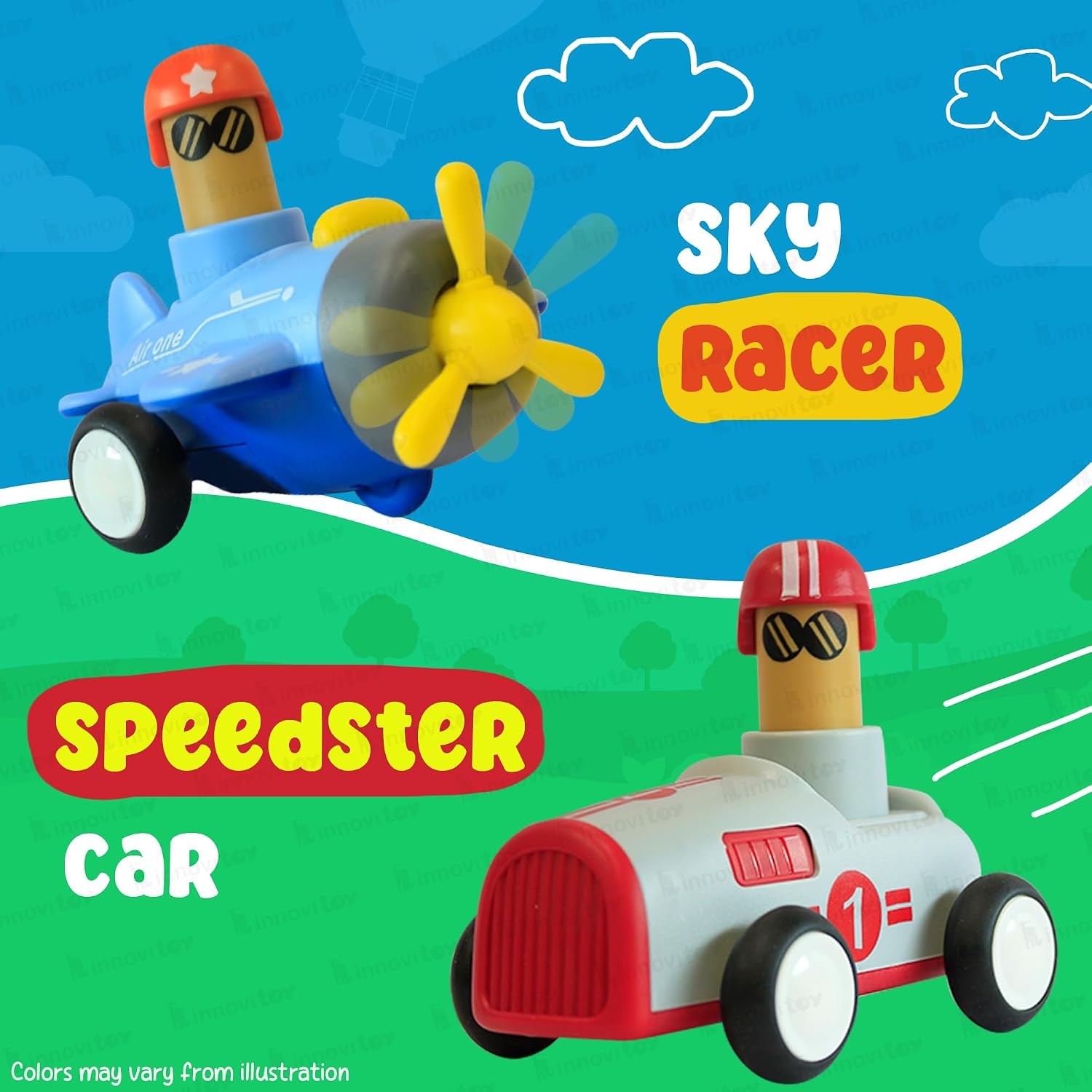 Press & Go Top Gear Toy Vehicles — Push-Down Cars with Driver Figures [Single Piece]
