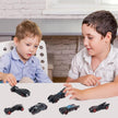 6-piece die-cast metal alloy car collection with pull-back action vehicles for kids