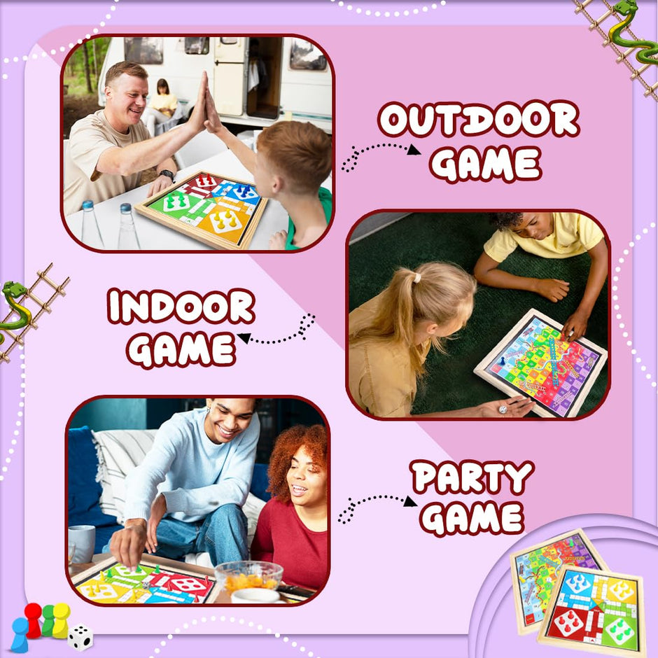 2-in-1 Magnetic Ludo & Snakes and Ladders — Jumbo Board Game