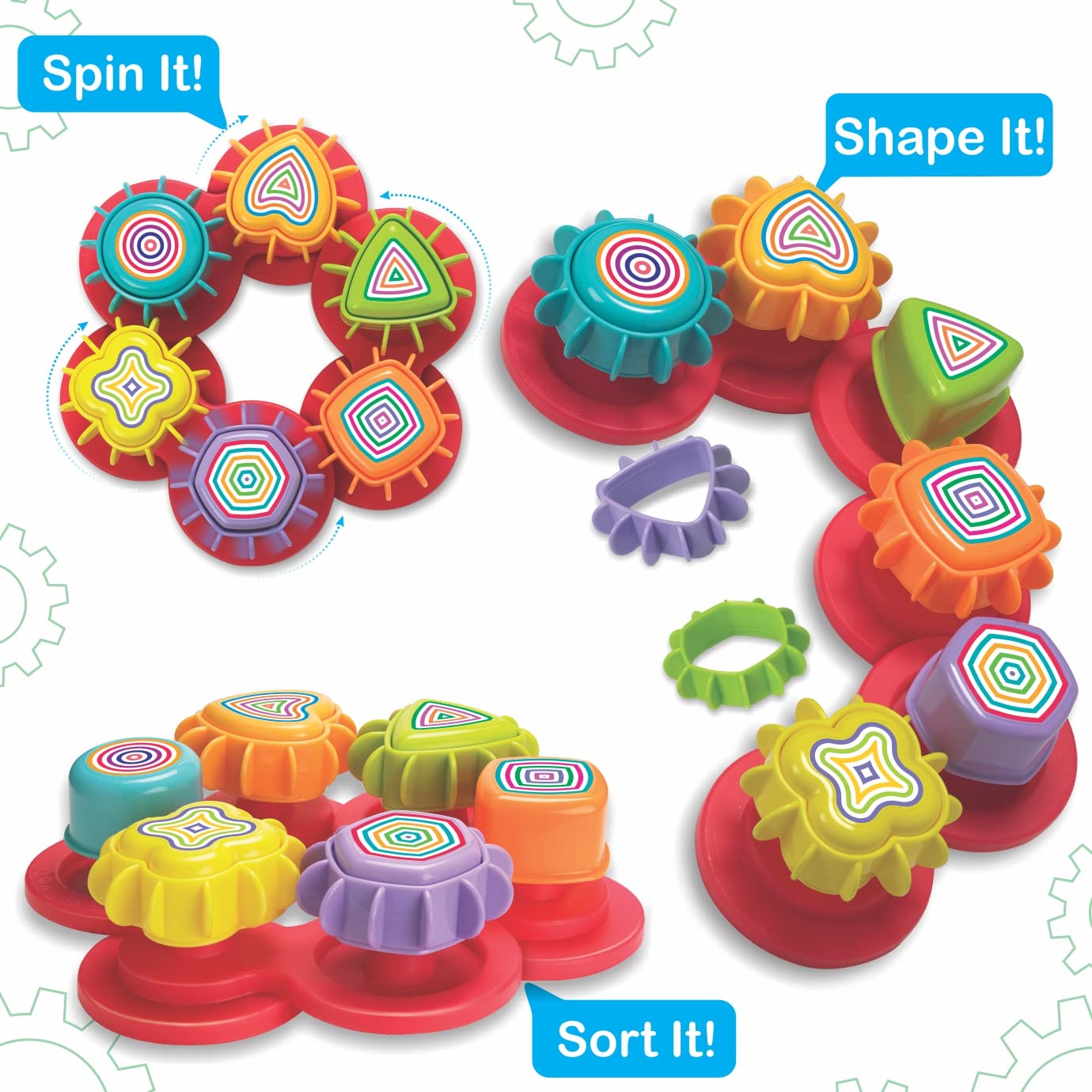 Spinning Joy Gear Activity Set — 3 Stage Activity for Kids