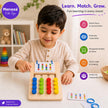 Wooden Double Sided Slide Puzzle Board — Colour & Shape Matching Logic Game