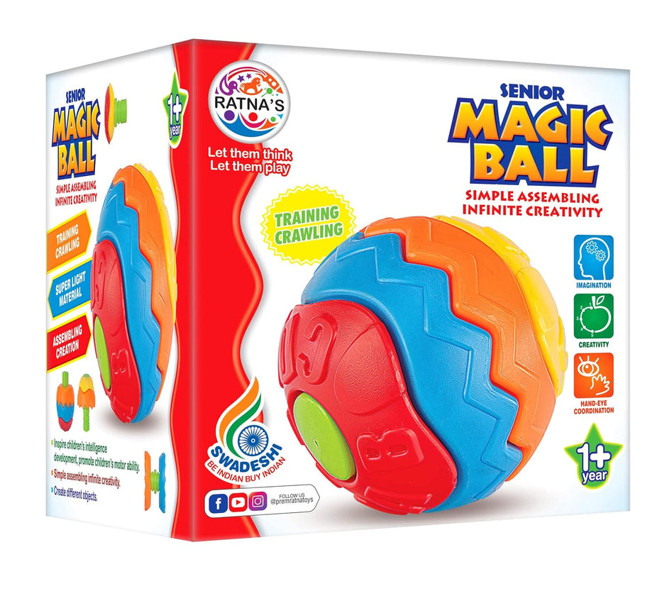 Magic Puzzle Ball — Twist-Apart Assembling & Rolling Toy