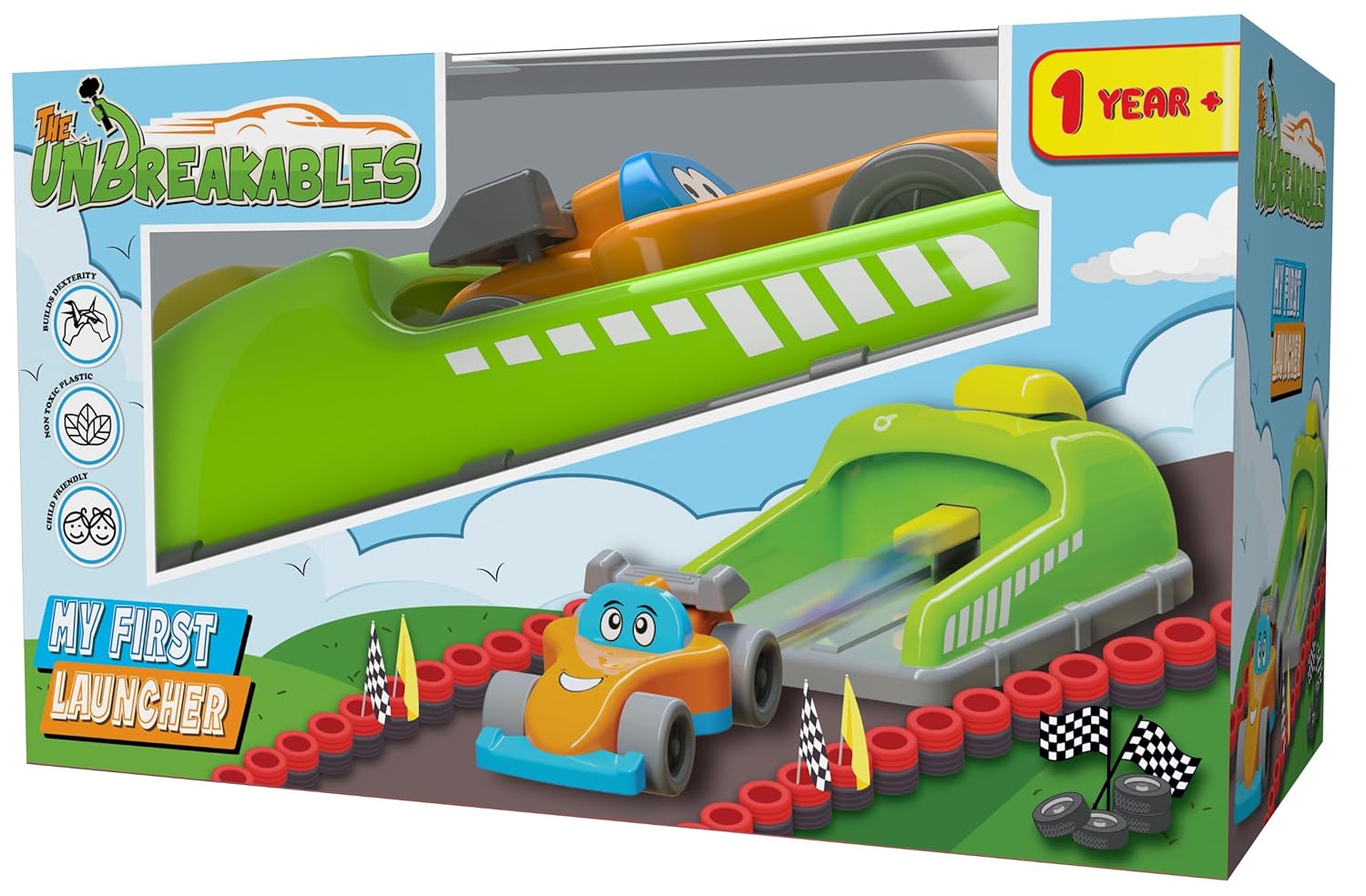 My First Car Launcher — Unbreakable Toddler Racing Set