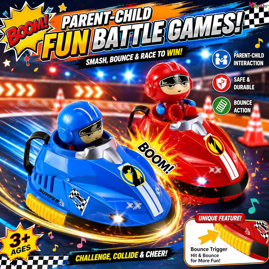 Remote Control Collision Car - Go Kart Bumping Car Toy - 2 Player