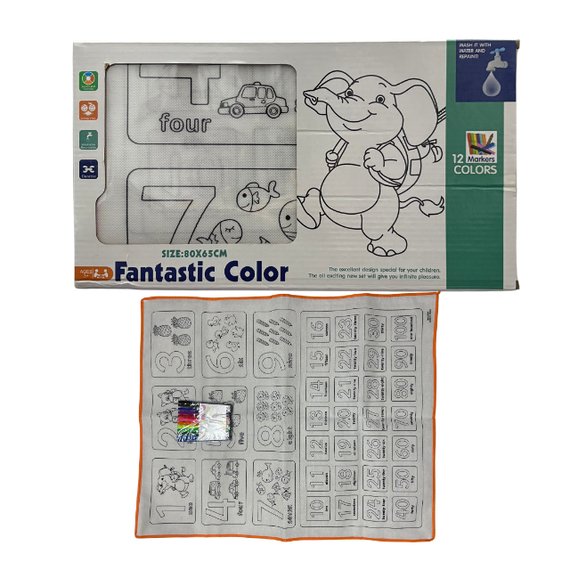 Fantastic Colouring Mat with Sketch