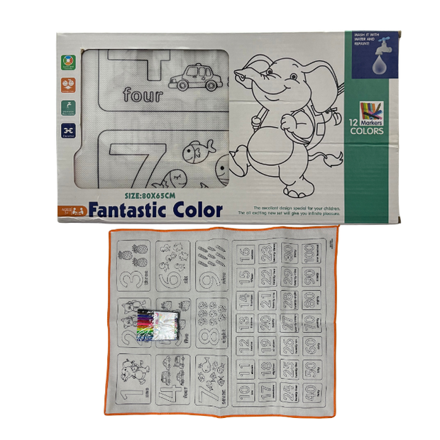 Fantastic Colouring Mat with Sketch