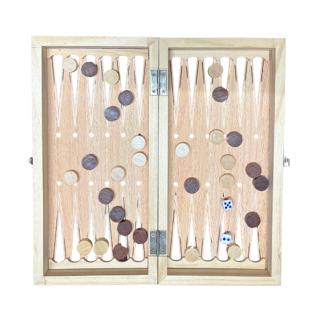 3 in 1 Wooden Foldable Magnetic Chess Game - Chess, Checkers, Backgammon