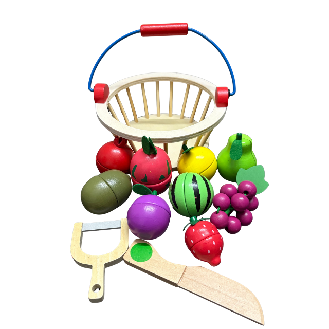 Fruits Basket - Magnetic Cutting Pretend play Wooden