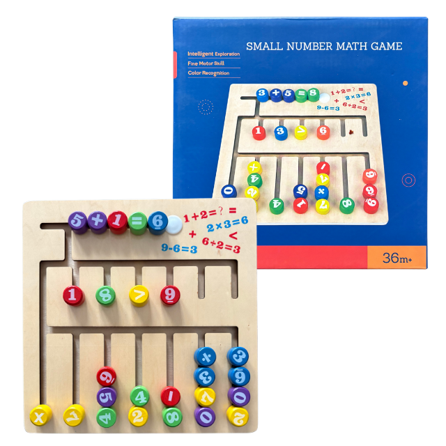 Wooden Number Math Game - Sliding Puzzle
