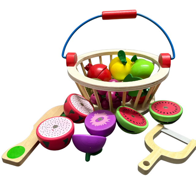Fruits Basket - Magnetic Cutting Pretend play Wooden