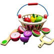 Fruits Basket - Magnetic Cutting Pretend play Wooden
