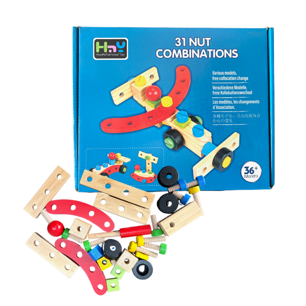 31 Nut Combination - Wooden Assemble Game