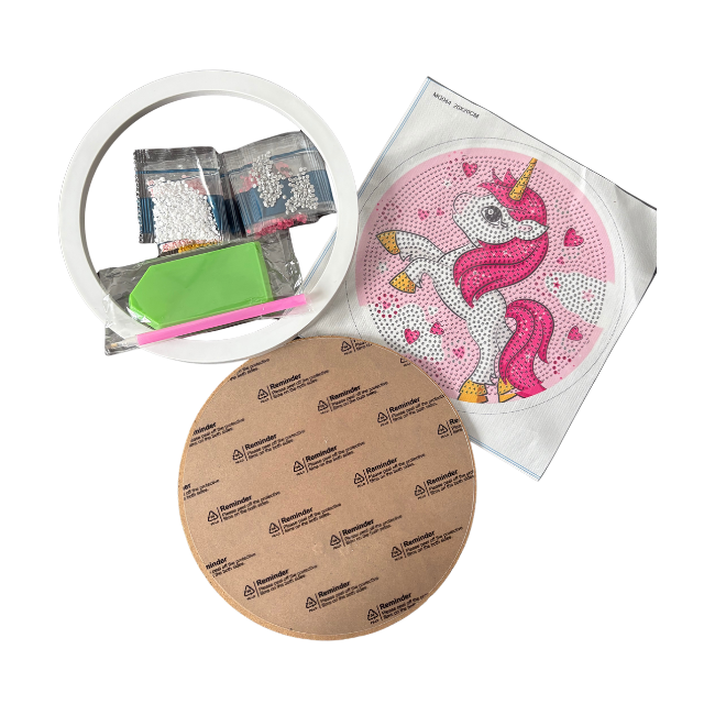 Mini Diamond Painting Kit with Ring and Frame