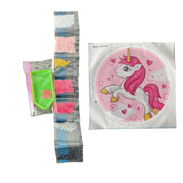 Mini Diamond Painting Kit with Ring and Frame