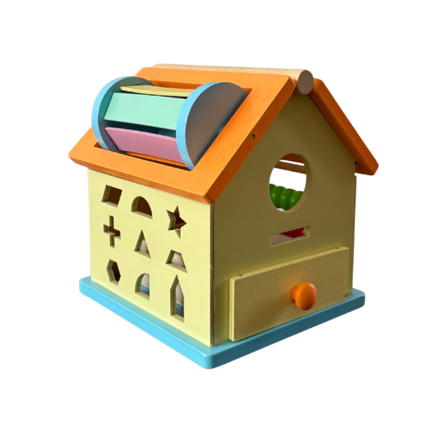 Wooden Shape Sorter House — Sorting & Counting Activity Toy