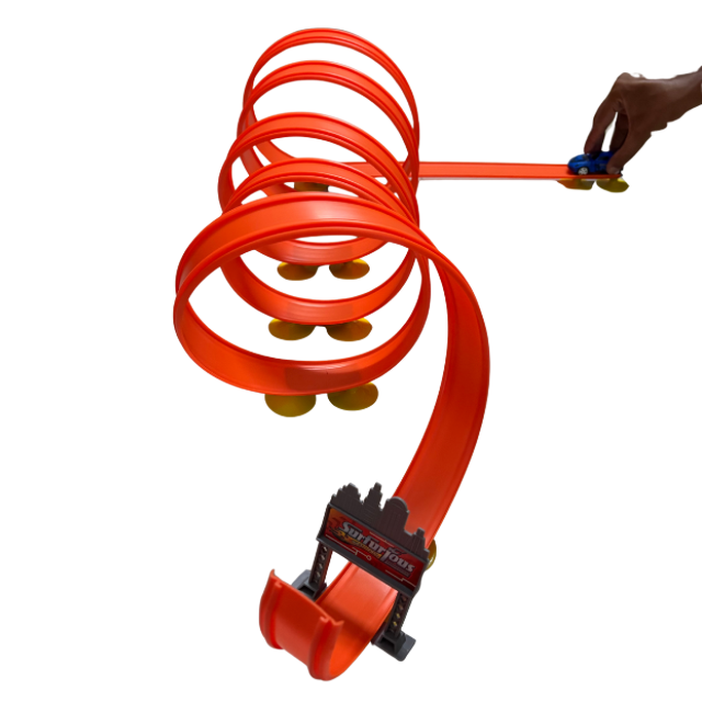 360° Loop Stunt Track Set — Spiral Racing Track with 2 Cars