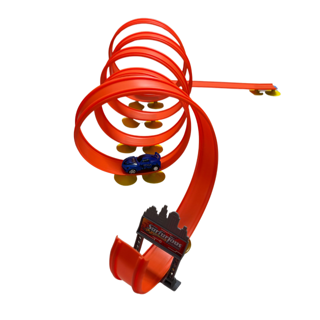 360° Loop Stunt Track Set — Spiral Racing Track with 2 Cars