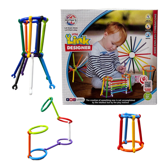Little Link Designer — Interlocking Stick & Ring Building Set