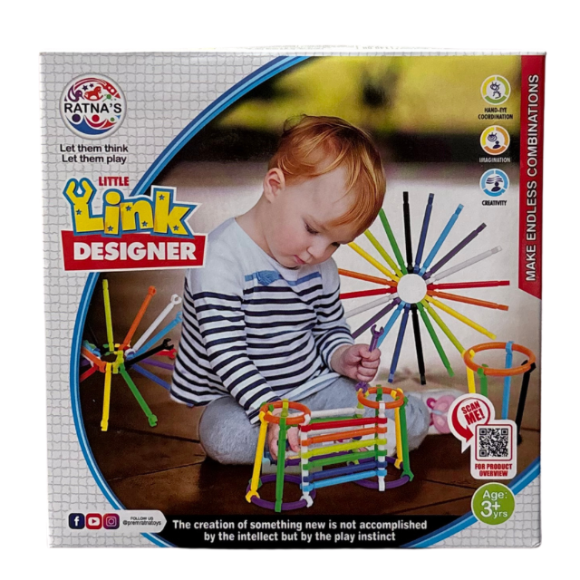Little Link Designer — Interlocking Stick & Ring Building Set
