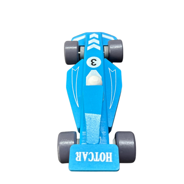 Wooden Racing Car — Formula Style Rolling Toy Car