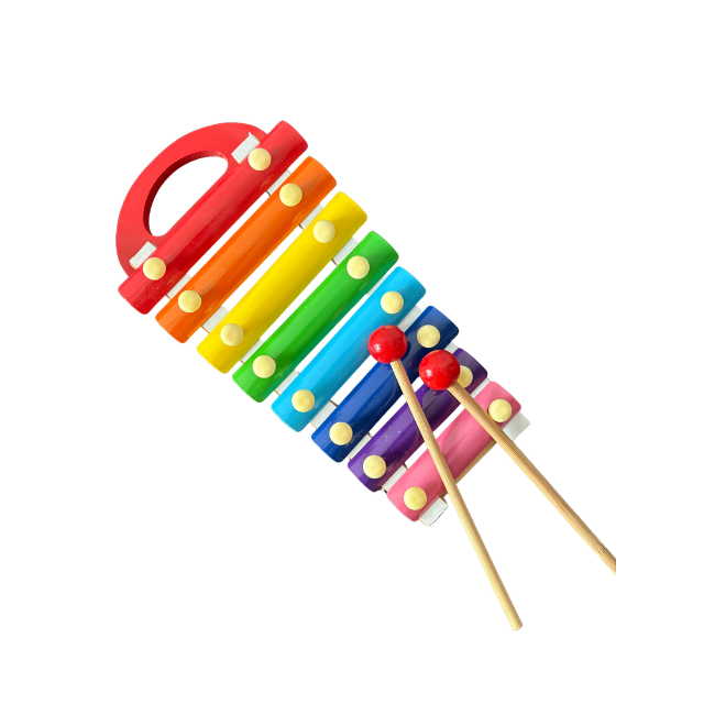 Rainbow Wooden Xylophone Musical Toy