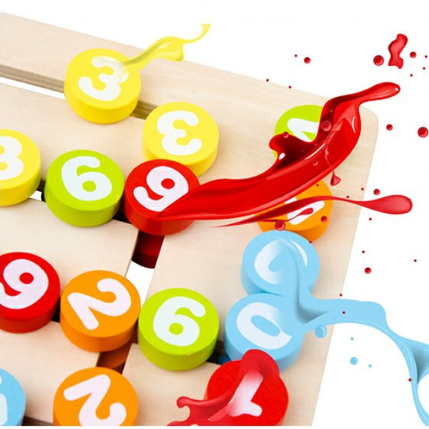 Wooden Number and Letter Position Learning Board