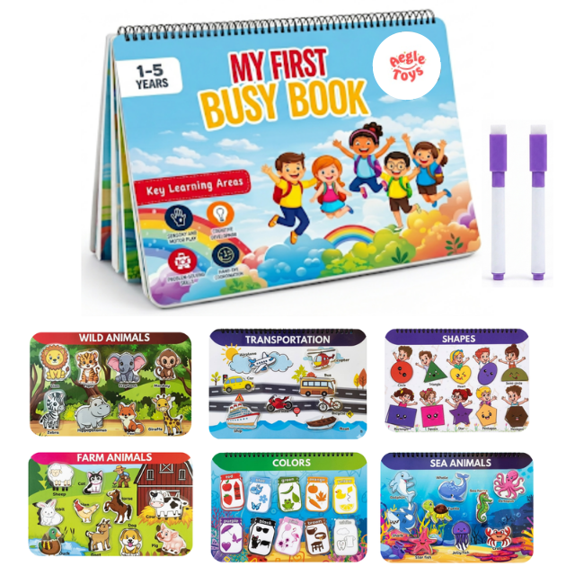 Busy Binder Book for Toddlers – Interactive Montessori Learning Activity Book