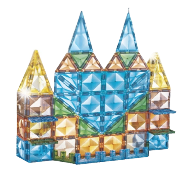 Diamond Magnetic Tile Building Blocks Set - 80 Pieces