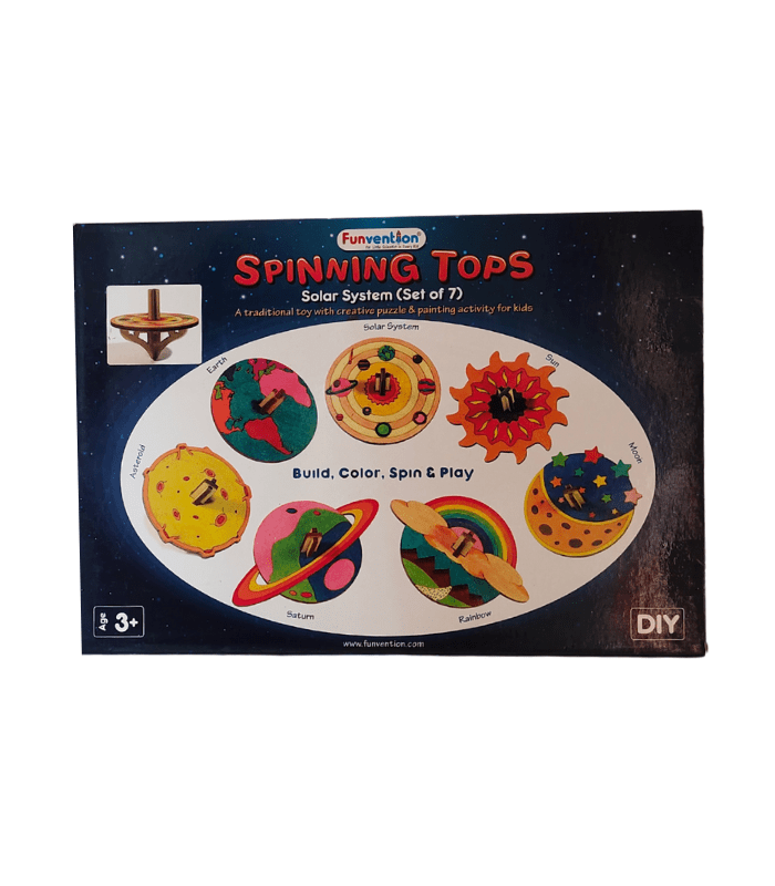 DIY Set Spinning Top set of 6 - Wooden