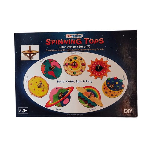 DIY Set Spinning Top set of 6 - Wooden