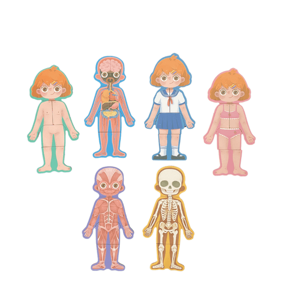 Wooden Body Structure Puzzle - Girl