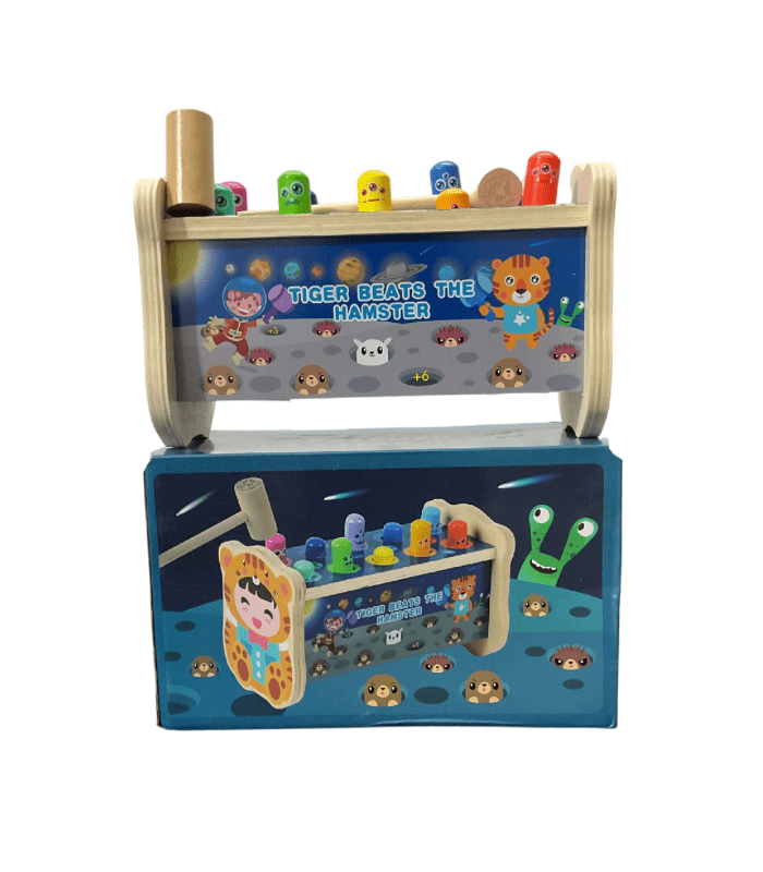 Tiger Beats The Hamster Whack a Mole Wooden Hammer game