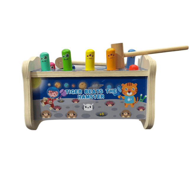 Tiger Beats The Hamster Whack a Mole Wooden Hammer game