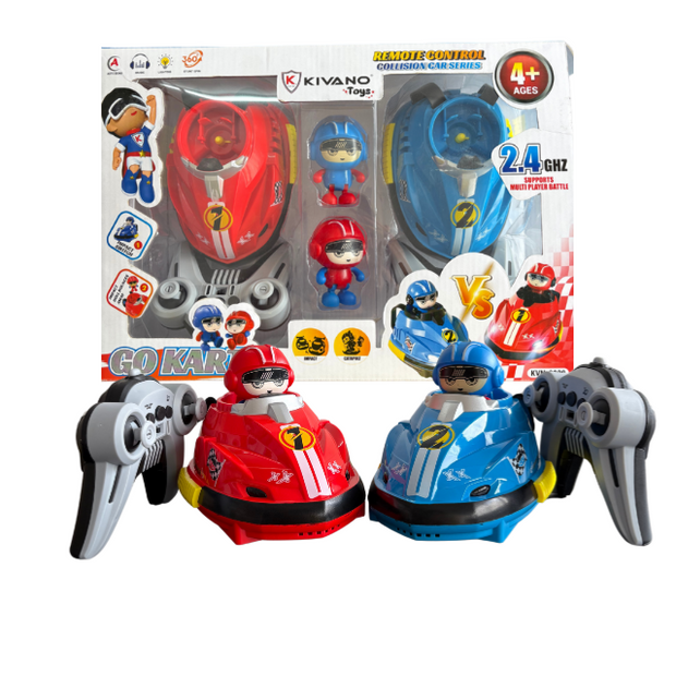 Remote Control Collision Car - Go Kart Bumping Car Toy - 2 Player