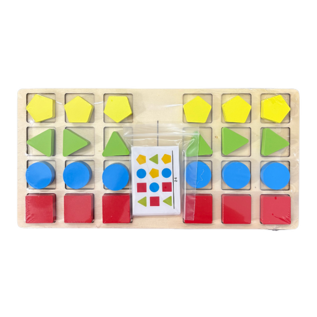 Wooden 4 Colour Shape Sorting Battle