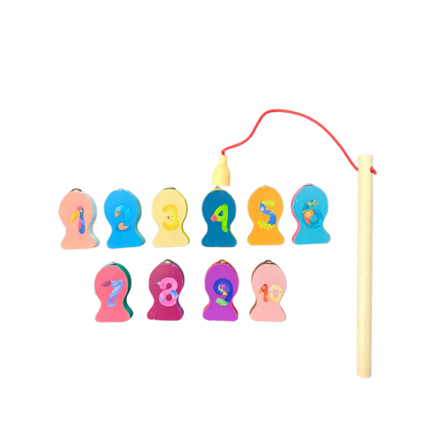 Wooden Fishing - 1-10 Numbers